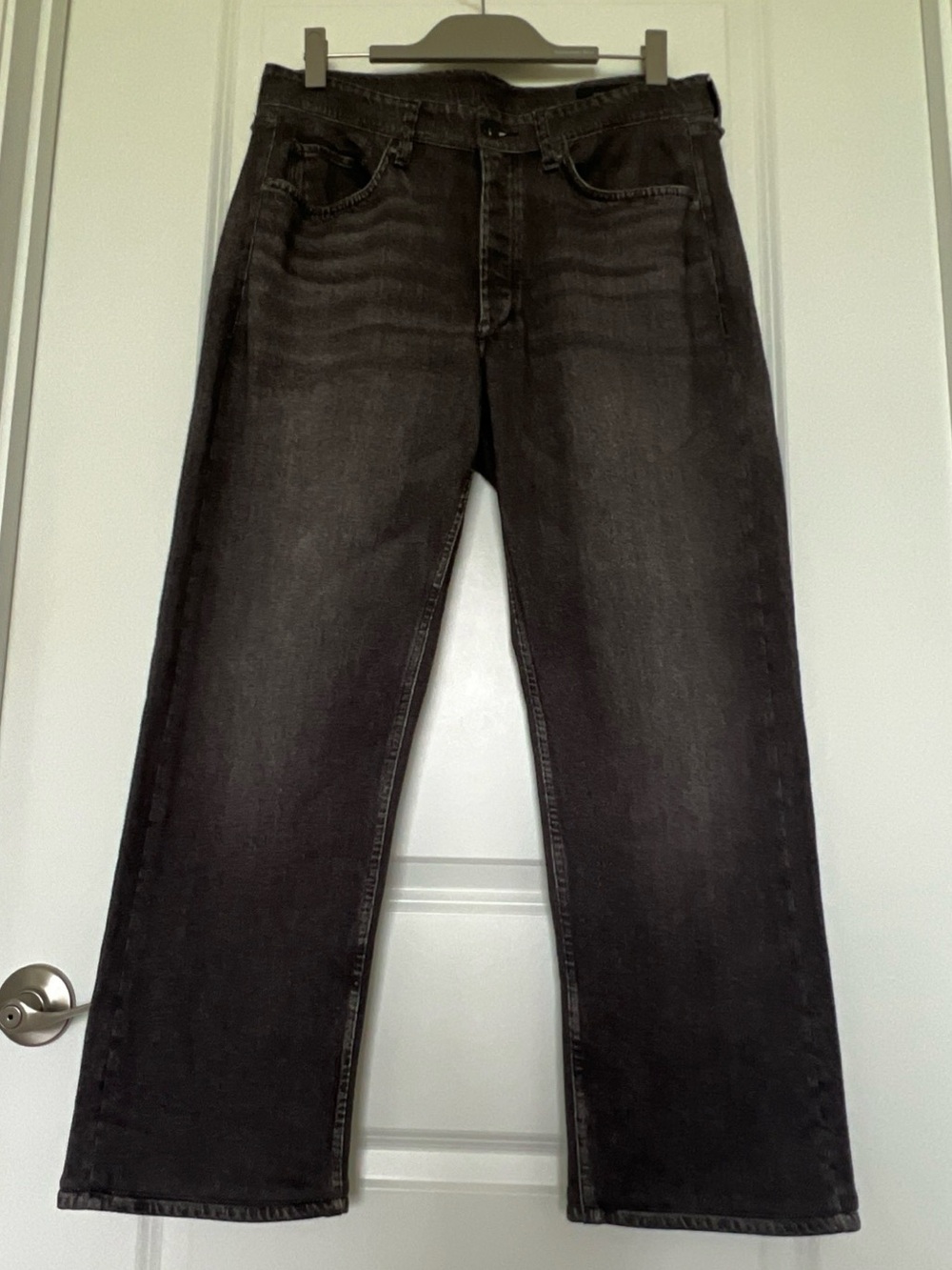 rag & bone terry cloth denim look Men's Relaxed Black Wash Jeans 33/28 very good